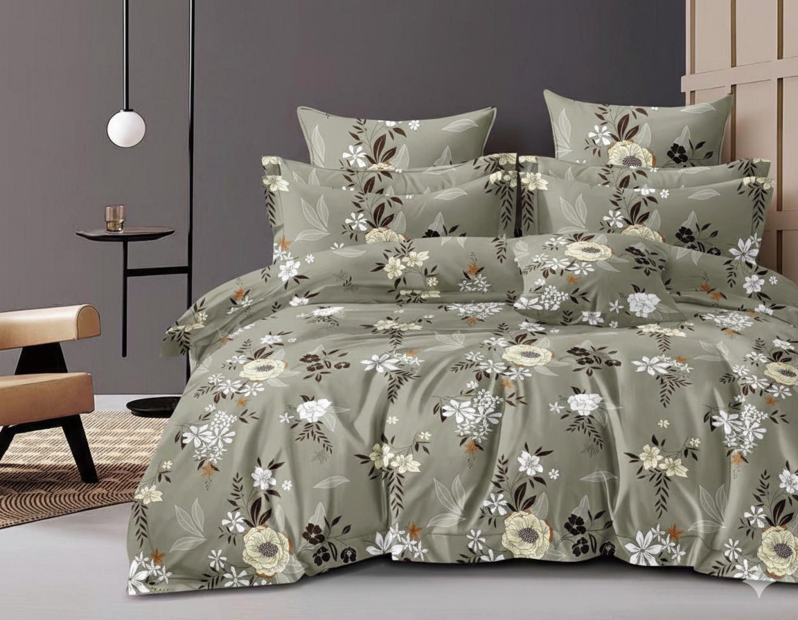 Premium Quality Modern Pattern Queen Size Bedsheet